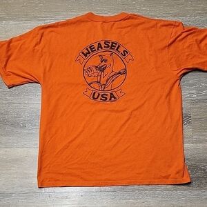 Soffe Orange Short Sleeve Henley Tee Vintage 90s